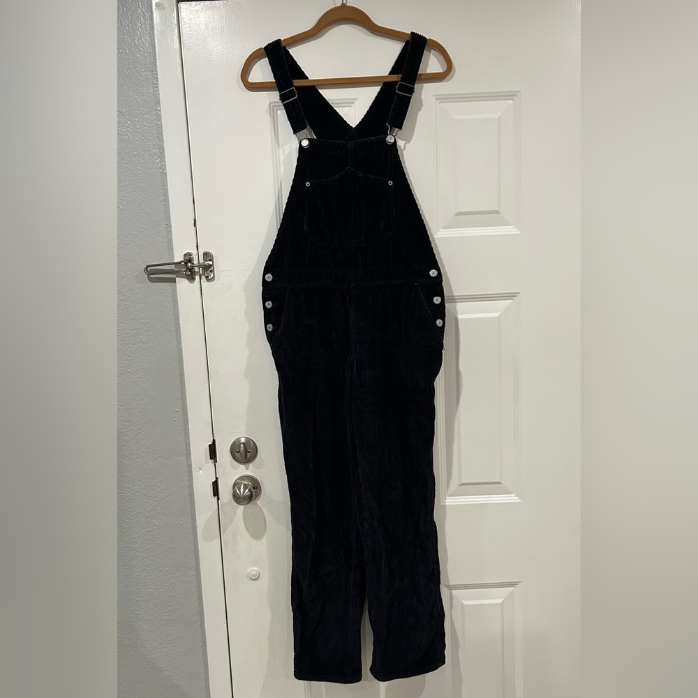Old navy black corduroy overalls